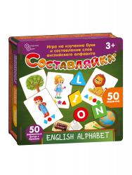 Детская деревянная игра Составляйка Английский алфавит English alphabet в деревянной коробке