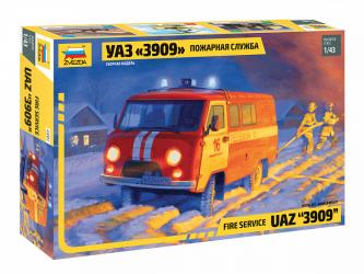 Сборная модель УАЗ 3909 Пожарная служба (43001)