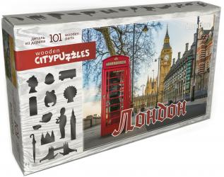 Фигурный деревянный пазл Лондон Citypuzzles, 101 элемент (8222)