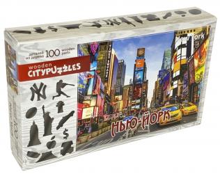 Фигурный деревянный пазл Нью-Йорк Citypuzzles