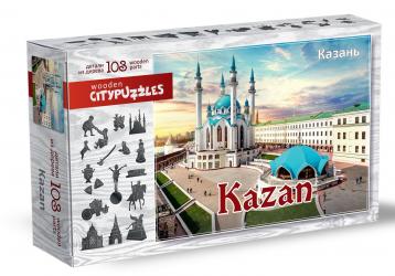 Фигурный деревянный пазл Казань Citypuzzles