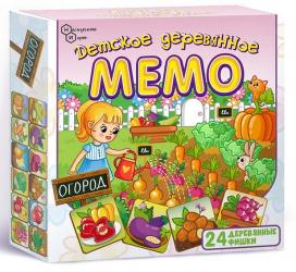 Настольная игра Мемо детское деревянное Огород (8501)