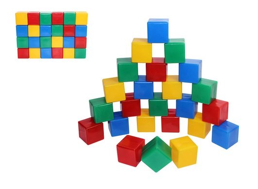 Строительный набор кубиков JUNIOR 24 элемента 5178 Строим вместе счастливое детство