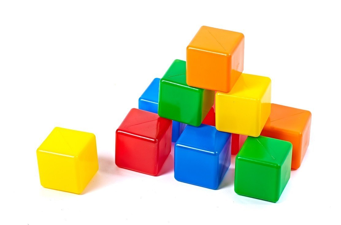 Строительный набор кубиков 10 штук 5031/5253 Строим вместе счастливое детство