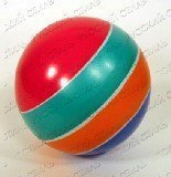 Мяч резиновый 100 мм 20 ЛП в полоcку ЧПО им. В.И.Чапаева