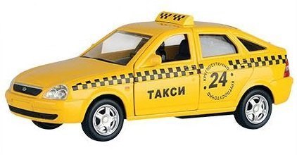 Масштабная модель Лада Приора Такси 1:36 33986 Autotime
