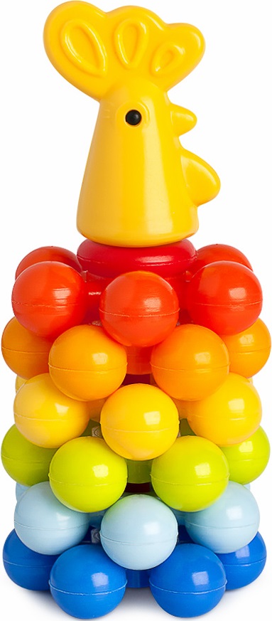 Детская пирамидка с шариками Петушок 9248/7006 Росигрушка