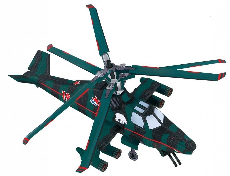 Сборная модель Вертолет 007-009 Умная бумага