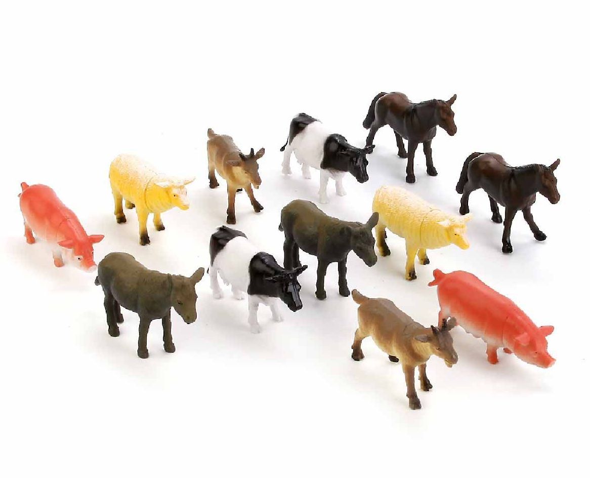 Набор фигурок Домашние животные 12 штук, высота 10 см Р9903X Играем вместе
