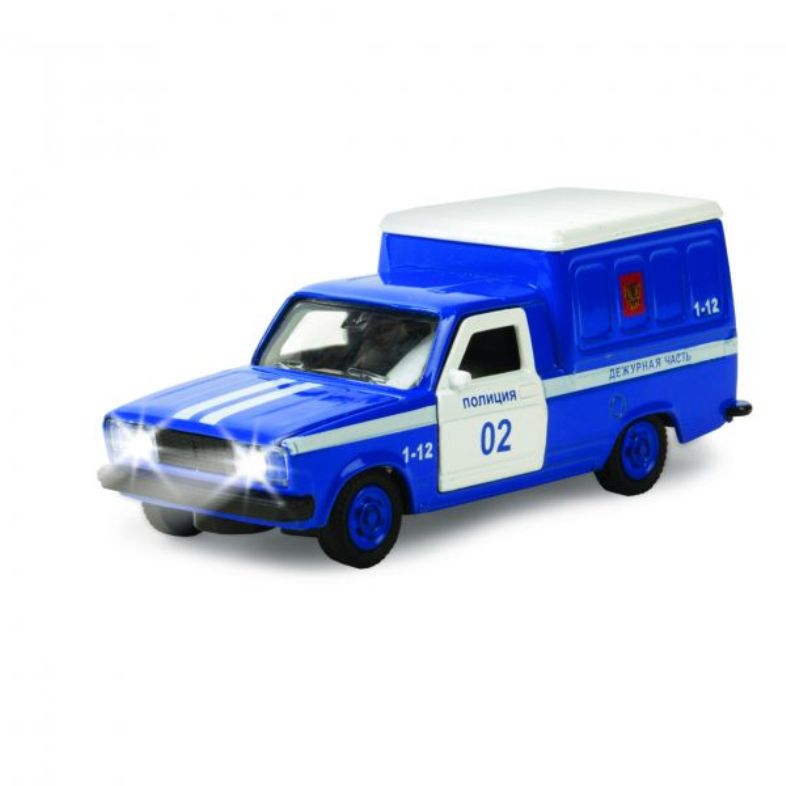 Масштабная модель ВАЗ-Фургон Полиция со звуком и светом СТ-12-370-3 Технопарк