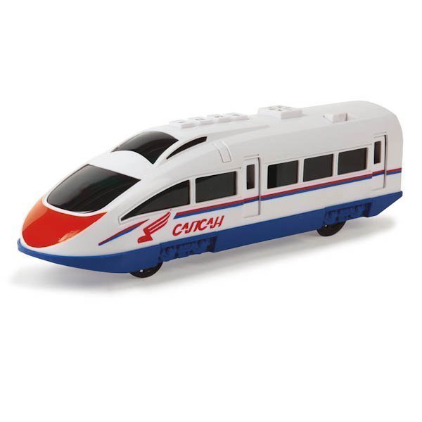 Масштабная модель Поезд скоростной Сапсан РЖД со звуком и светом 23 см FT5683 Технопарк