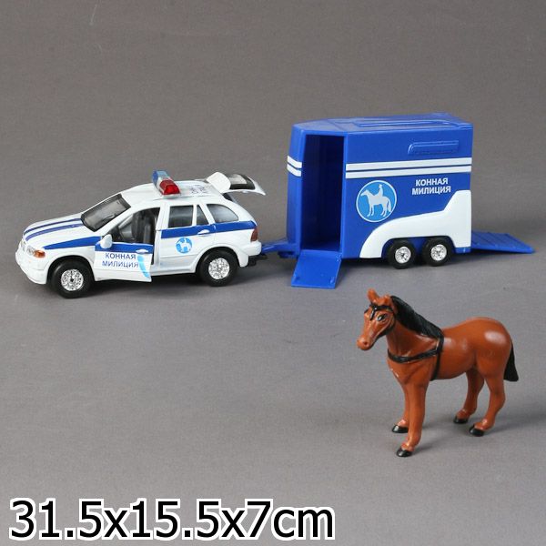 Игрушечный набор с фургоном и лошадкой Конная полиция СТ10-027-1 Технопарк