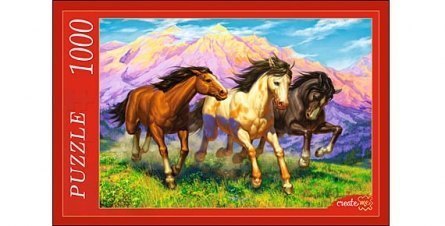 Пазл Резвые лошади, 1000 элементов Ф1000-7815 Рыжий кот
