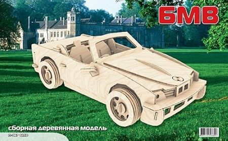 Сборная деревянная модель Кабриолет большой П067 Мир деревянных игрушек МДИ