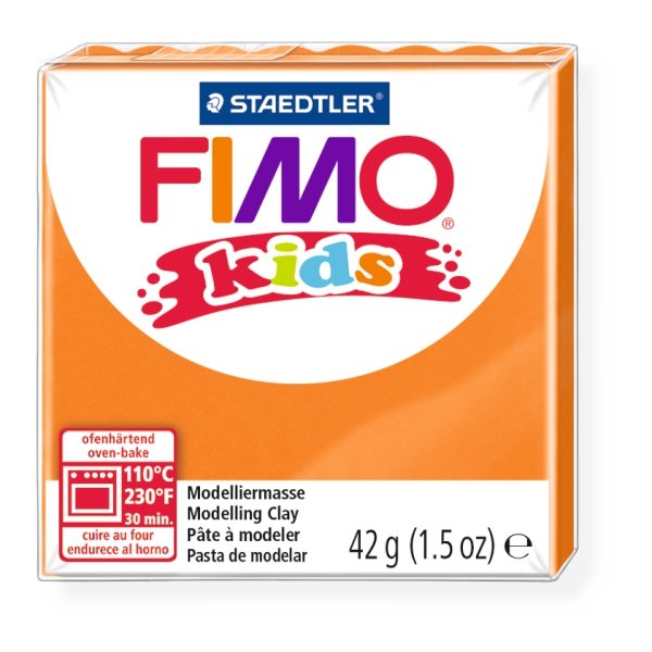 Полимерная глина для детей FIMO kids Оранжевая 42 гр. 8030-4 Staedtler FIMO