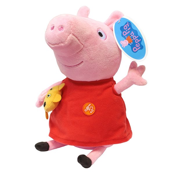 Мягкая игрушка Свинка Пеппа Пеппа с игрушкой 30 см озвученная 30117