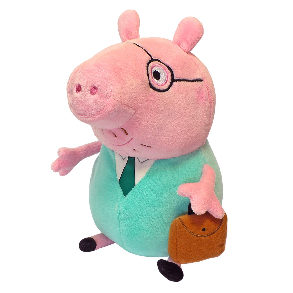 Мягкая игрушка Свинка Пеппа Папа Свин с кейсом 30 см 30292