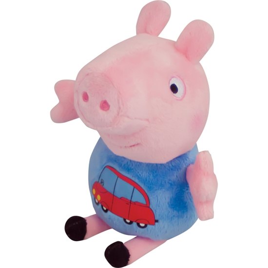 Мягкая игрушка Свинка Пеппа Джордж в футболке с машинкой 18 см 29620