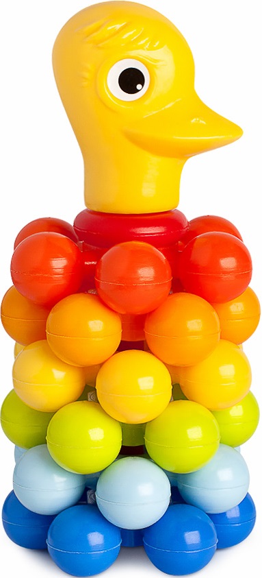Детская пирамидка-мини с шарами Уточка 9249 Росигрушка