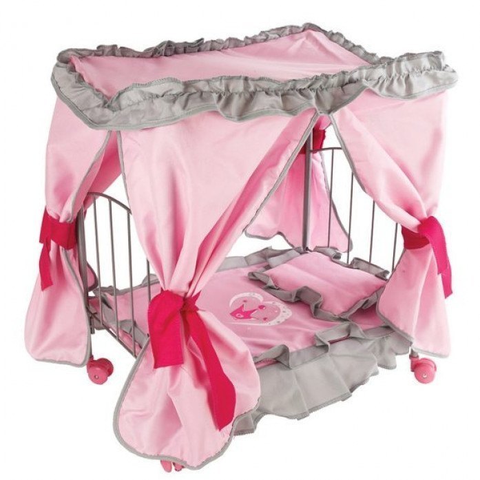 Кровать для кукол с балдахином Корона 47*31*53 см 67215 Mary Poppins