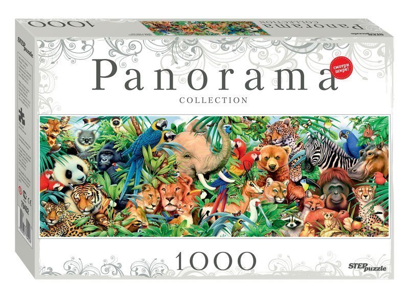 Пазл Панорама Мир животных 1000 элементов 79402 Степ пазл Step puzzle