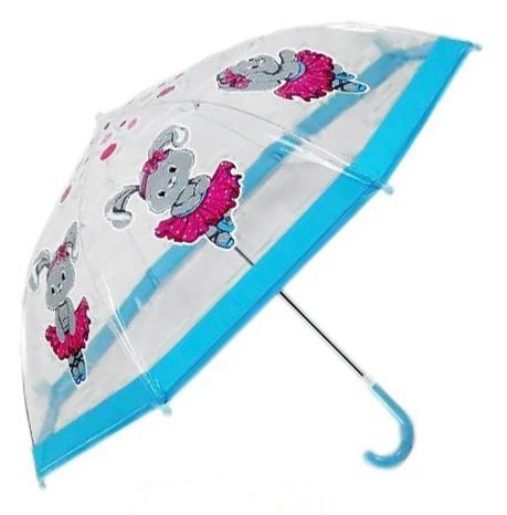Зонт детский прозрачный Зайка танцует 46 см 53584 Mary Poppins