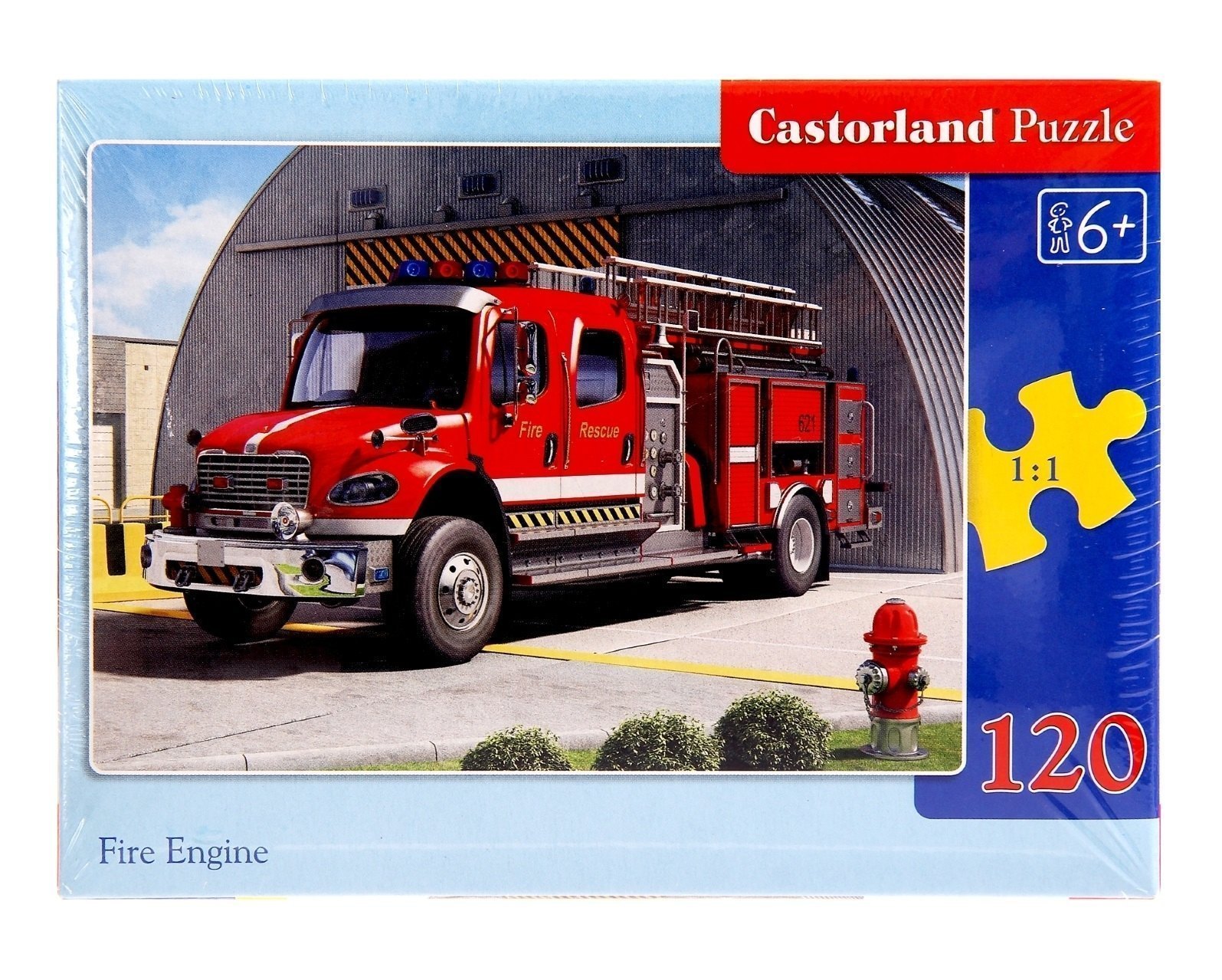 Пазл MIDI Пожарная машина, 120 элементов В-12527 Castorland Касторленд