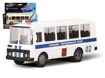 Масштабная модель ПАЗ 32053 Полиция 1:43 49021 Autotime