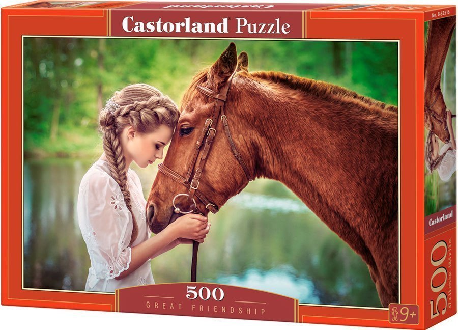 Пазл Девушка и лошадь 500 элементов B-52516 Castorland Касторленд