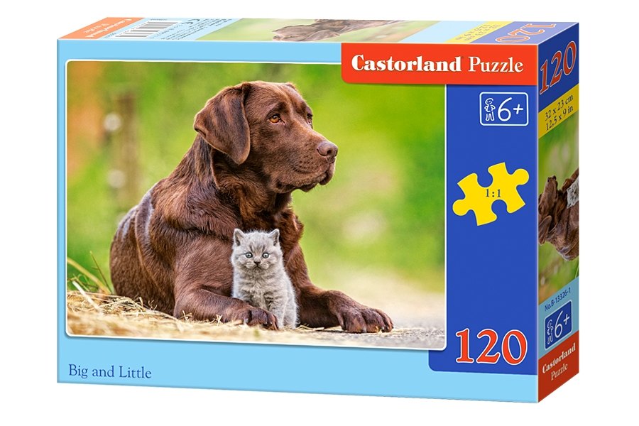 Пазл MIDI Собака и котенок 120 элементов В-13326 Castorland Касторленд