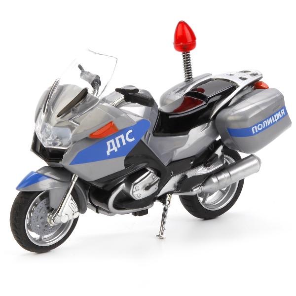 Металлическая модель Мотоцикл ДПС 12,5 см озвученная, со светом 244510 Технопарк