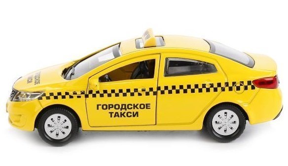 Масштабная модель KIA RIO Такси 12 см Технопарк
