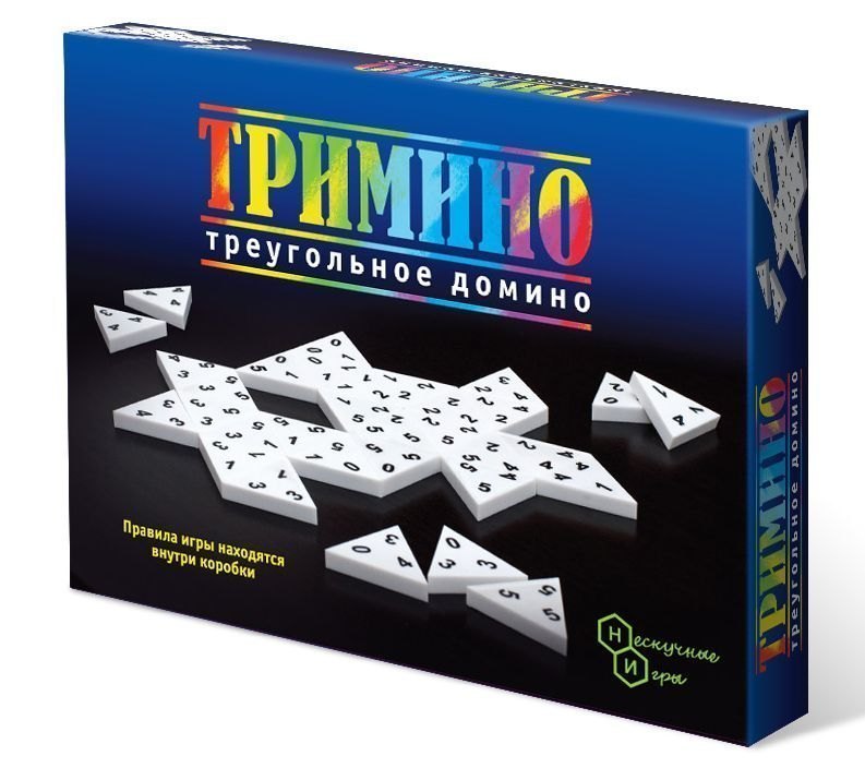 Настольная игра Тримино треугольное домино Бэмби