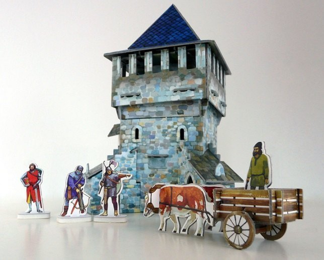 Сборная модель из картона Верхняя башня Умная бумага
