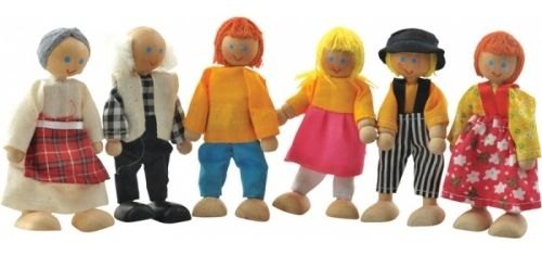 Набор деревянных кукол 6 шт. Д276 Мир деревянных игрушек МДИ