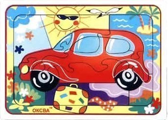 Развивающая головоломка Собери картинку Автомобиль деревянная Оксва