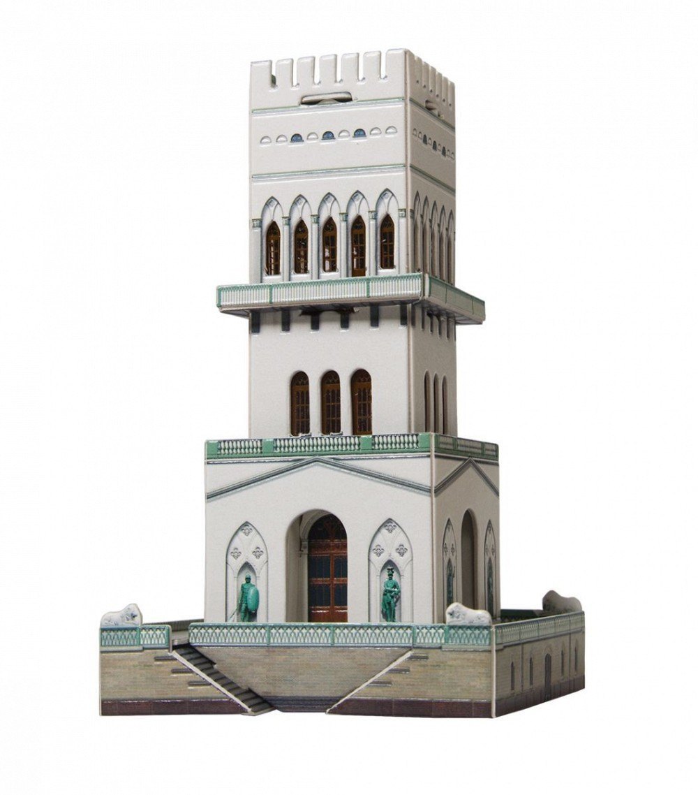 Сборная модель Белая башня г. Пушкин 1/300 406 Умная бумага