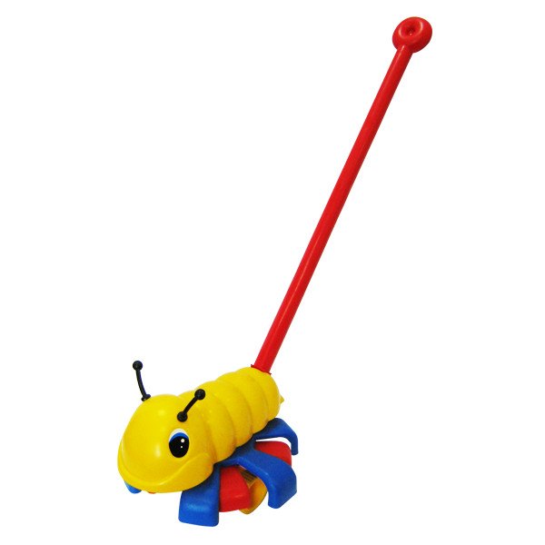 Игрушка каталка с ручкой Гусеница 12002 Плейдорадо