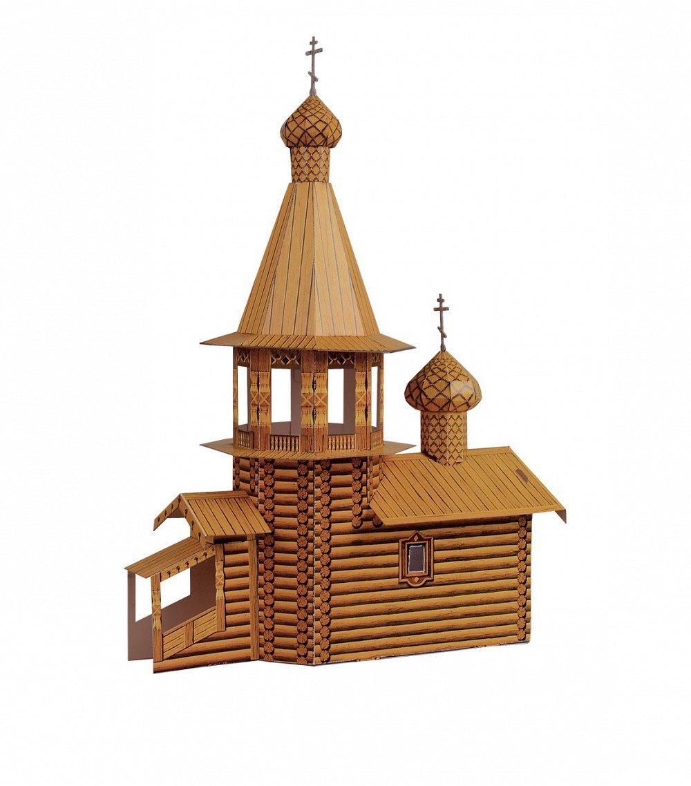 Сборная модель Церковь деревянная 039 Умная бумага