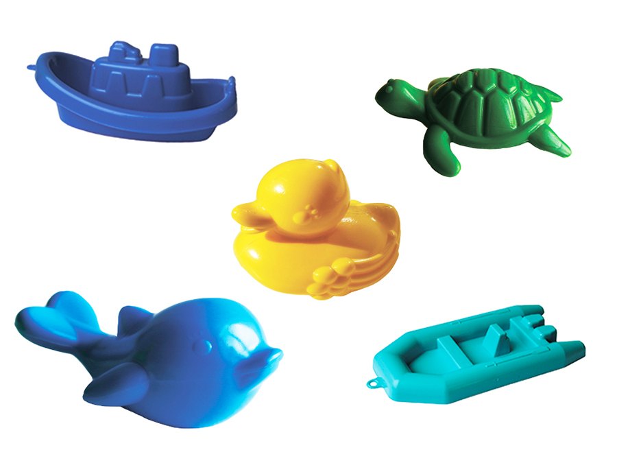 Игровой набор для ванной Дельфин, черепаха, уточка, кораблик, лодочка У560 Совтехстром
