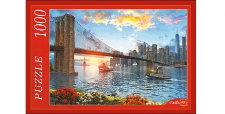 Пазл Бруклинский мост 1000 элементов МГ1000-7348 Рыжий кот