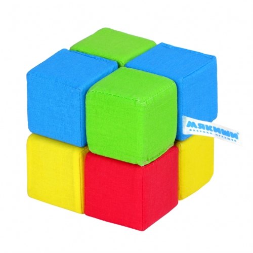 Мягкие кубики 4 цвета 8 кубиков 332 Мякиши Фокс