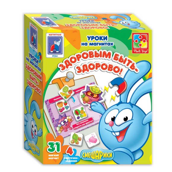 Развивающая магнитная игра  VT1502-14 Здоровым быть - здорово со Смешариками Vladi Toys Влади Тойс
