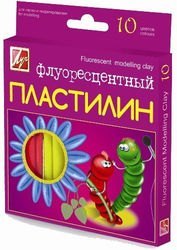 Пластилин для детей "Флуоресцентный" 10 цветов (12С 766-08)