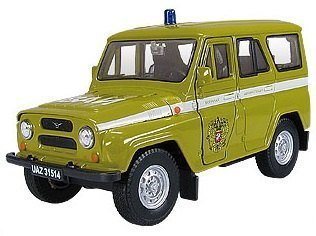 Масштабная модель УАЗ-31514 ВАИ с капотом 1:36 11447 Autotime